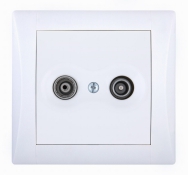 Set ELEGANT - socket TV + R (1dB), (classic)